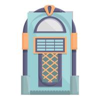 Digital illustration of a vintage jukebox with vibrant colors, perfect for nostalgic themes vector