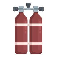 Twin co2 fire extinguisher illustration vector