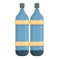 Twin plastic bottles illustration vector