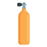 plano icono de naranja agua de Seltz botella vector
