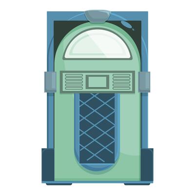 Colorful illustration of a retrostyle jukebox, perfect for nostalgic and musicthemed designs