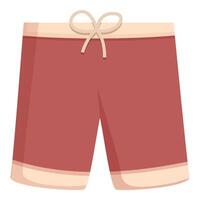 Casual red shorts illustration vector