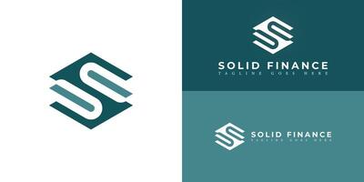 Abstract initial hexagon letter SF or FS logo in green color isolated on multiple background colors. The logo is suitable for real estate and mortgage finance logo design inspiration templates. vector