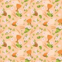 Seamless pattern with symbols of the Christian religion. holy communion elements - chalice, grapes, bread, ears of corn. . Design for fabric, wallpaper, textile. vector