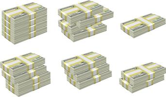 stack of dollar bill or banknote vector