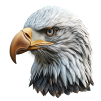 Generated AI an eagle head on transparent background png