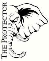 Elephant Illustration for Tattoo Design vector