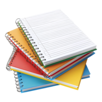 3D Rendering of a Blank Notebooks with Pen on it on Transparent Background png