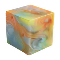 3D Rendering of a Colorful Soap on Transparent Background png