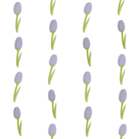 ein nahtlos Muster von Tulpe transparent Hintergrund im ein glatt gestalten Blumen- Konzept, 3d Illustration png