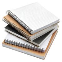 3D Rendering of a Blank Notebooks with Pen on it on Transparent Background png