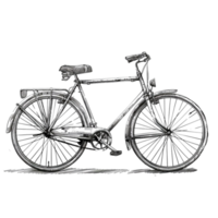 steel luxury bicycle at transparent background png