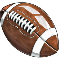 American Football Poster with Ball and Stand, icon on transparent background png