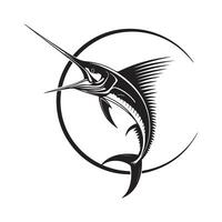 aguja pescado ilustración diseño logo valores aislado en blanco antecedentes vector