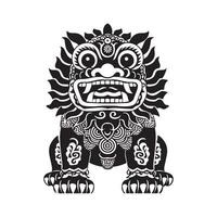 Lion Dance design Art, Icons, and Graphics on white background vector