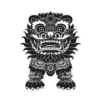 Lion Dance design Art, Icons, and Graphics on white background vector