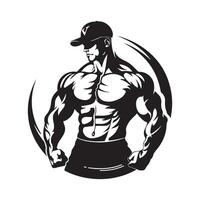 gimnasio aptitud deporte emblemas y logos diseño imagen aislado en blanco vector