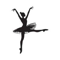 Ballerina Silhouette Design Images on white background vector