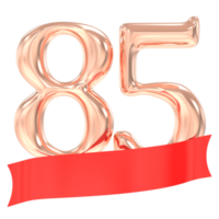 content anniversaire 85 ans 3d le rendu png