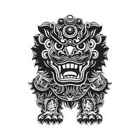 Lion Dance design Art, Icons, and Graphics on white background vector