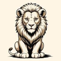 Cute Lion Cartoon Character Illustration vector