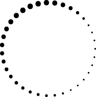 Dotted Circle Border Wreath. Simple Black Round Frame Element. Vintage Decoration Illustration. Isolated Black Dot Icon. Decorative Round Shape Graphic. illustration
