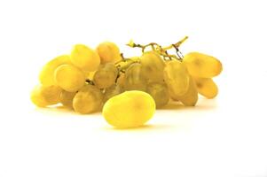 Ripe green grape on a white background photo