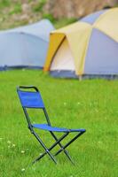 Camping staff on the mount photo