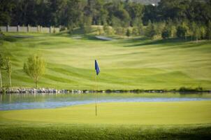 Fine golf club in foothills of Zailiyskiy Alatau photo