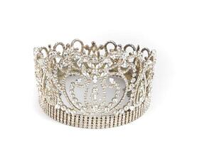Crown or tiara isolated on a white background photo