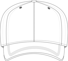 Baseball cap mockup front view png