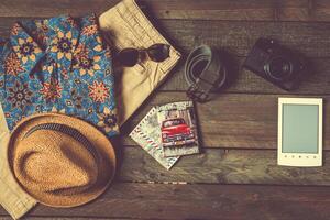 Summer traveling stuff photo