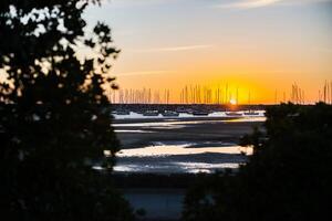 Sunset on St Kilda Pier in Melbourne, Australia. photo