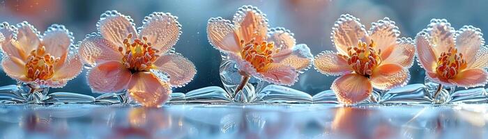 Close-up of intricate ice patterns on a window photo