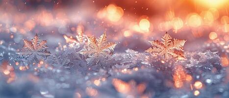 Close-up of ice crystals forming on a surface photo