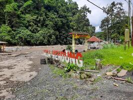 Tanah Datar, Indonesia - May 12, 2024. condition of the Mega Mendung water park which was affected by cold lava flash floods, natural disasters in Lembah Anai photo