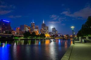 Cityscape image of Melbourne, during summer sunset. - 28 December 2012, Melbourne, Australia. photo