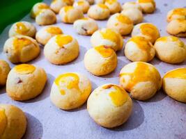 Nastar cake or pineapple cake, one of the home-made cakes during Eid Mubarak in Indonesia photo