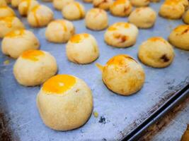 Nastar cake or pineapple cake, one of the home-made cakes during Eid Mubarak in Indonesia photo