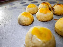 Nastar cake or pineapple cake, one of the home-made cakes during Eid Mubarak in Indonesia photo