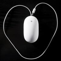 The mouse for the computer in the form of heart photo