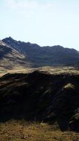 A view of a mountain range from a distance video