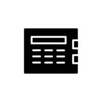 save deposit box solid icon design good for website or mobile app vector