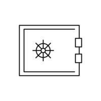 save deposit box outline icon thin design good for website or mobile app vector