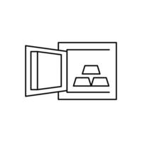 gold investment outline icon thin design good for website or mobile app vector