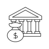bank deposits outline icon thin design good for website or mobile app vector