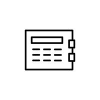 save deposit box outline icon pixel perfect design good for website or mobile app vector