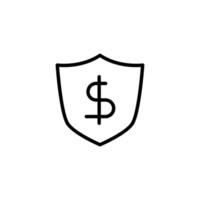 money insurance outline icon pixel perfect design good for website or mobile app vector