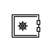 save deposit box outline icon pixel perfect design good for website or mobile app vector