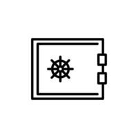 save deposit box outline icon pixel perfect design good for website or mobile app vector